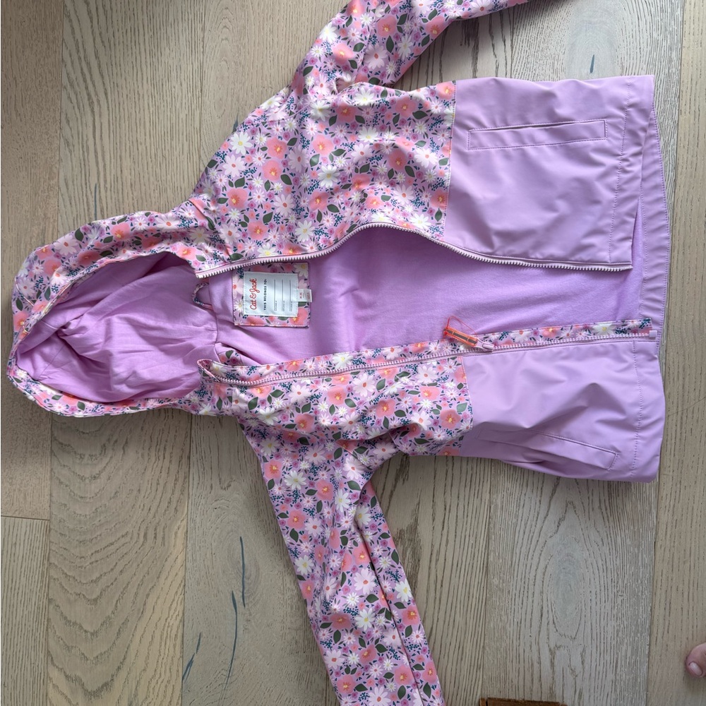 Cat and Jack Floral Hooded Jacket with Zipper